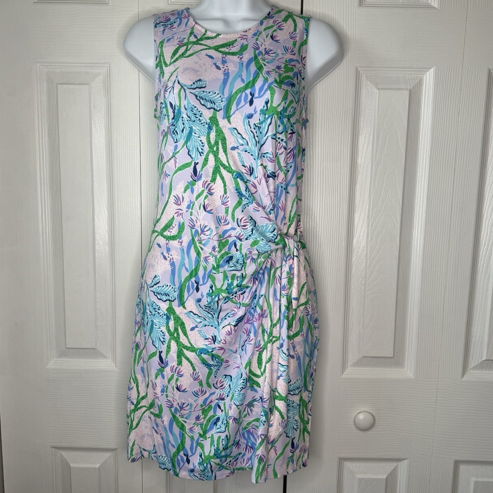 Lilly Pulitzer Bryson Dress Size XS In Multi‎ Seacret Escape Blue Purple